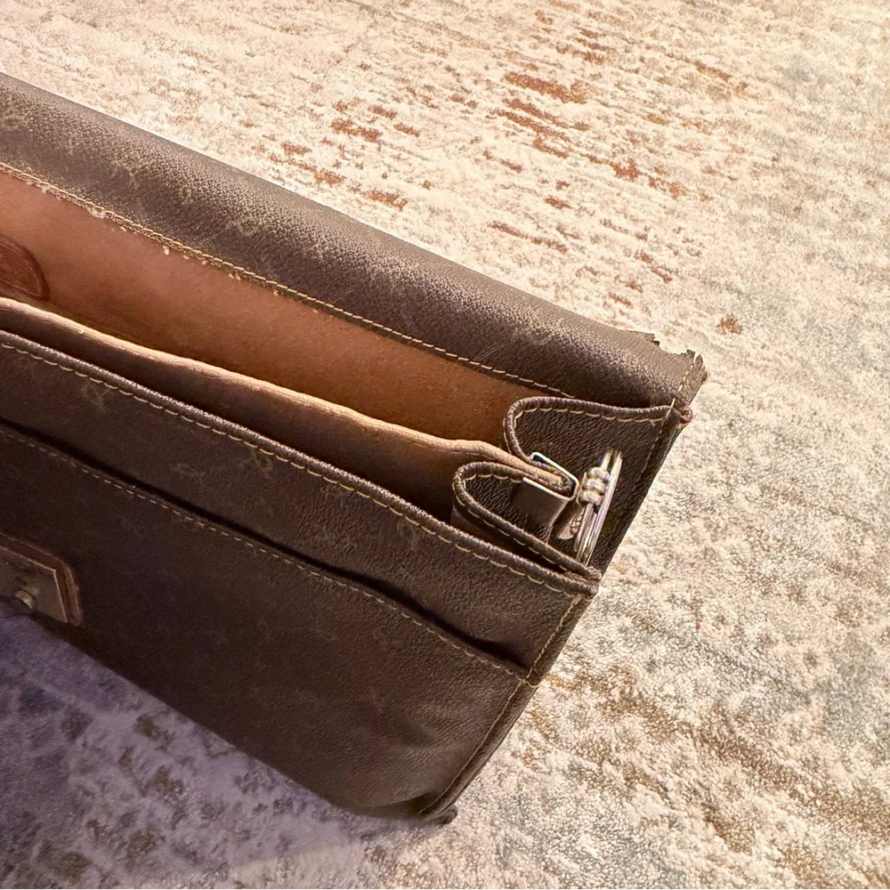 Vintage | Yves Carreau Brown Patterned Briefcase